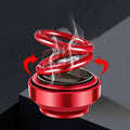 Cartonics Solar Car Fragrance Double Ring Rotating Car Aromatherapy Car Air Fresher Perfume (Red)