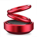 Cartonics Solar Car Fragrance Double Ring Rotating Car Aromatherapy Car Air Fresher Perfume (Red)