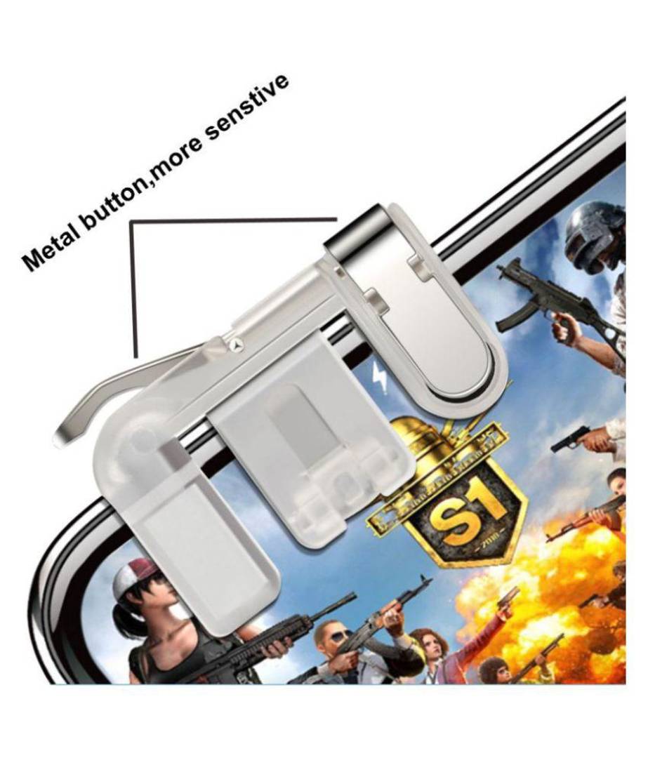 Sellnship Pubg Trigger Mobile Game Controller For Android & Iphone Steel Transparent
