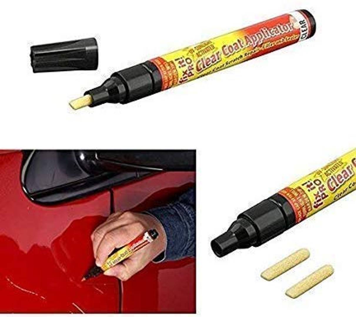Fix it PRO ! UV Sunlight Activated Clear Coat Scratch remover Pen Car and Motor bike - Scratch Repair Filler & Sealer