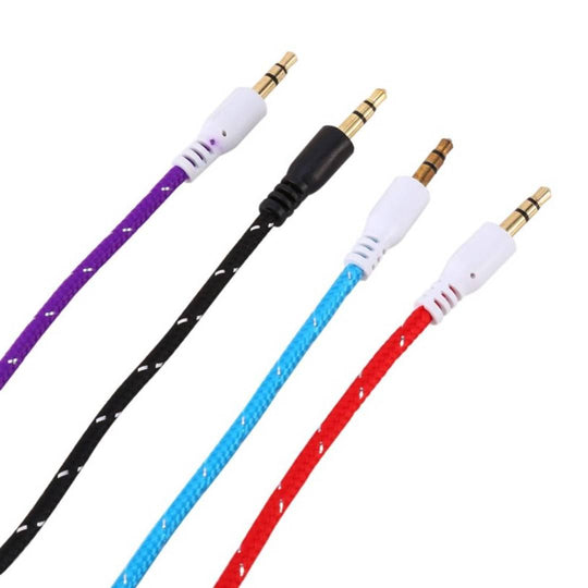 3.5mm Male Car Aux Auxiliary Cord Stereo Audio Cable Wire for Car (Pack Of 2 Pieces)Assorted