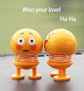 Cute Spring Dancing Emoji Dolls, Shaking Head Dolls for Car Interior Dashboard Decoration- Assorted Design 1 Piece